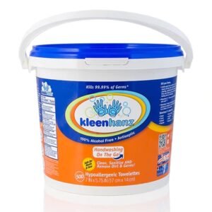 Kleenhanz Towelettes - 500 Lenços Umedecidos para Higiene Pessoal e Limpeza