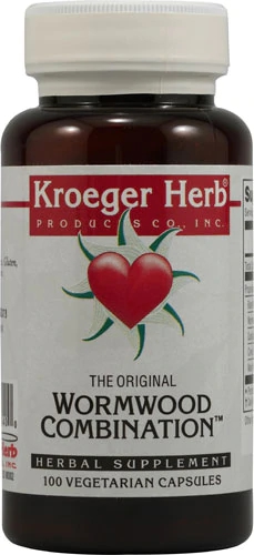 Kroeger Herb Wormwood Combination 100 Cápsulas Vegetarianas - Bem-Estar Natural