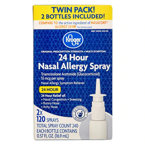 Spray Nasal Kroger 24 Horas Alívio Alergia - 100 mcg x 240 Sprays (2 Unidades)