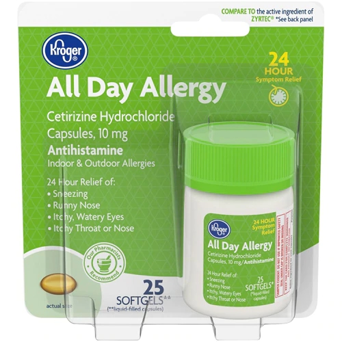 Kroger® All Day Allergy 25 Cápsulas Gelatinosas - Alívio Contínuo para Alergias