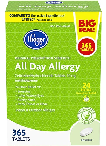 Kroger® Alívio de Alergia 24 Horas - 365 Comprimidos - 103.7g