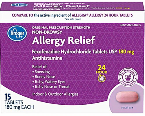 Alívio Alergia Kroger Não Sonolento - 15 Comprimidos - Combate Rinite e Espirros