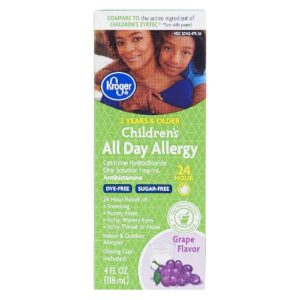 Kroger Children's Alívio de Alergia Uva 118ml - Controle Eficaz para Crianças