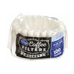 Filtros de Café Kroger Cesto Branco 8-12 Xícaras - Pacote com 100 Unidades