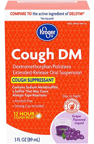 Kroger® Cough DM 12 Horas Sabor Uva - 89ml - Alívio Duradouro da Tosse