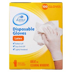 Luvas de Látex Descartáveis Kroger Home Sense - 100 Unidades para Proteção e Higiene