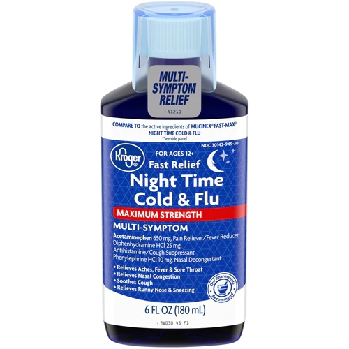 Kroger® Noite Resfriado e Gripe Força Máxima 177ml - Alívio Noturno Eficaz