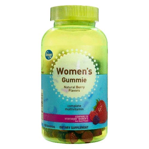 Gomas Naturais de Frutas Vermelhas Kroger para Mulheres - 150 Gomas