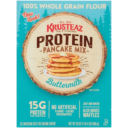 Krusteaz Massa para Panqueca de Proteína Buttermilk - 3 Pacotes de 567g