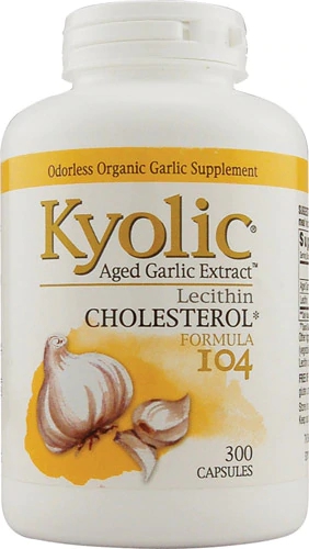 Kyolic Extrato de Alho Envelhecido Cholesterol Formula 104 - 300 Cápsulas
