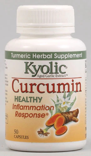 Kyolic Extrato de Alho Envelhecido com Curcumina Meriva - 50 Cápsulas