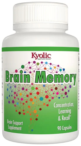 Kyolic Brain Memory Suplemento para Memória e Cognição - 90 Cápsulas