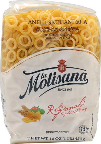 Massa La Molisana Anelli Siciliani 60 – 454g – Trigo Macarrão Italiano