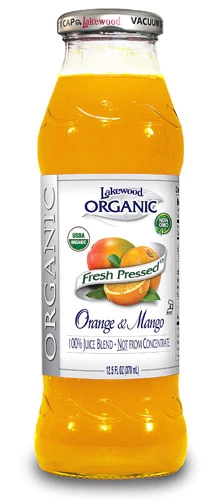 Lakewood Organic Juice Blend Fresh Pressed Orange & Mango -- 12.5 fl oz