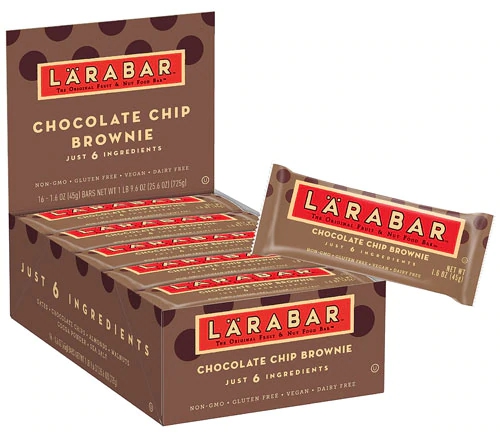 Larabar Chocolate Chip Brownie Barra de Frutas e Nozes Sem Glúten - 16 Barras (Aprox. 794g)
