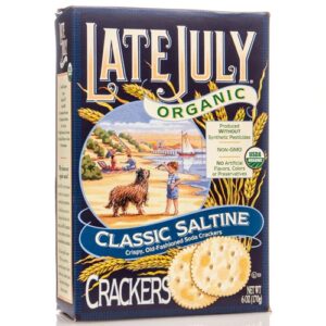 Biscoitos Salgados Orgânicos Redondos Late July Snacks - 170g - Sem Glúten e Naturais