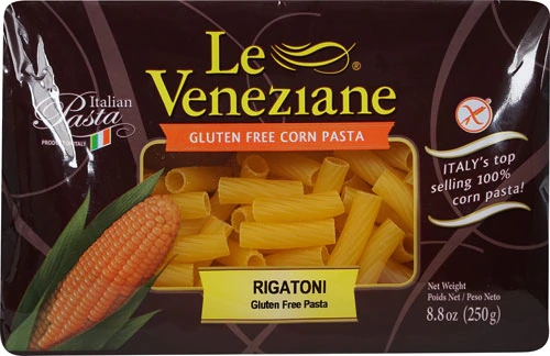 Macarrão Rigatoni de Milho Le Veneziane Sem Glúten 250g