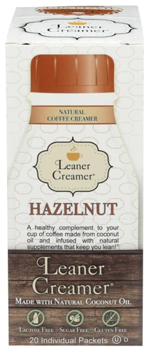 Leaner Creamer Coconut Oil Creamer Avelã - 20 Sachês - Potencialize seu Dia