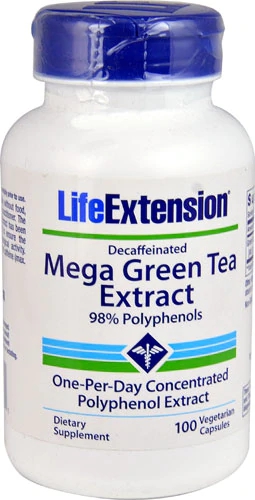 Life Extension Chá Verde Descafeinado 100 Cápsulas Vegetarianas - 725mg