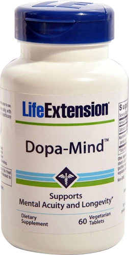 Life Extension Dopa-Mind™ 60 Comprimidos Vegetarianos - Foco e Clareza Mental