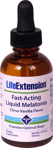 Melatonina Líquida Life Extension Sabor Citrus-Baunilha 59ml - Rápido e Eficaz
