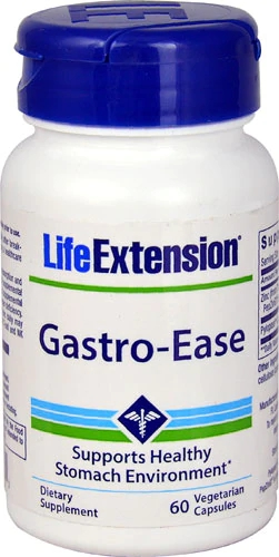 Life Extension Gastro-Ease 60 Cápsulas Vegetarianas - Saúde Digestiva Avançada