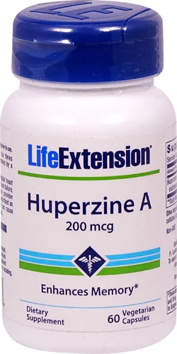 Life Extension Huperzine A 200 mcg - 60 Cápsulas Vegetarianas - Suporte Cognitivo