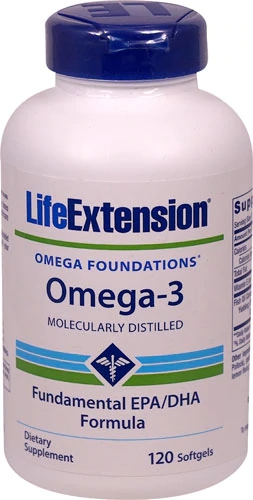 Life Extension Mega EPA-DHA - 120 Cápsulas de Óleo de Peixe de Alta Pureza