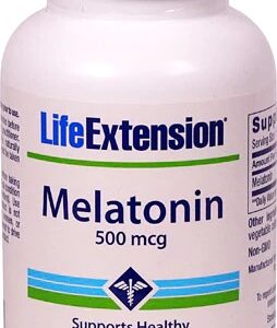 Life Extension Melatonina 500 mcg - 200 Cápsulas Vegetarianas - Sono e Bem-Estar