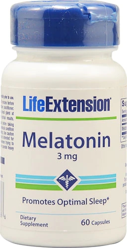 Life Extension Melatonina 3mg - 60 Cápsulas para o Bem-Estar Noturno