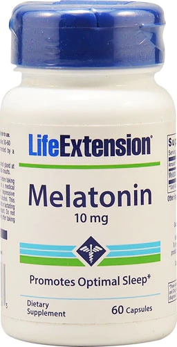 Life Extension Melatonina 10mg - 60 Cápsulas para Sono Reparador