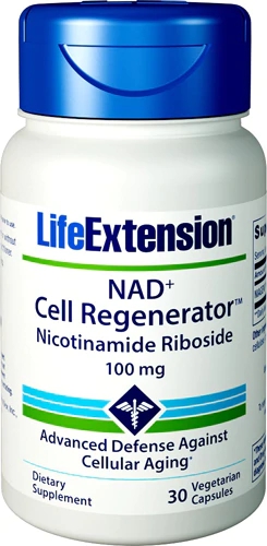 Life Extension NAD+ Cell Regenerator Nicotinamida Ribosídeo - 100mg - 30 Cápsulas Vegetarianas