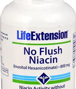 Life Extension Niacina Sem Rubor 800mg - 100 Cápsulas - Saúde Cardiovascular