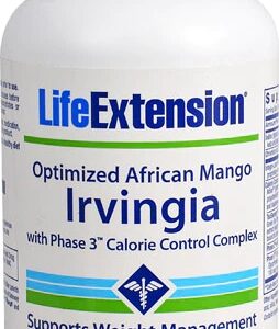 Life Extension Optimized Irvingia com Phase 3 Controle Calórico 120 Cápsulas Vegetarianas