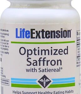 Life Extension Saffron Satiereal® - 60 Cápsulas Vegetarianas - Bem-Estar e Controle do Apetite