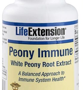 Life Extension Peony Immune 60 Cápsulas Vegetarianas - Suporte Imunológico Natural