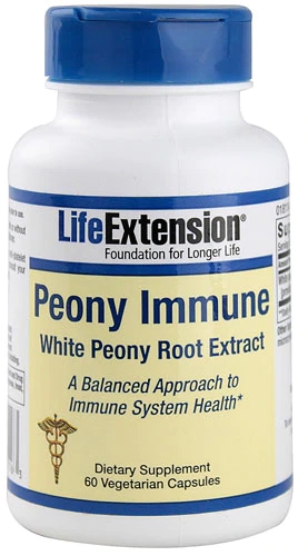 Life Extension Peony Immune 60 Cápsulas Vegetarianas - Suporte Imunológico Natural