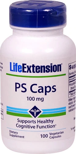 Life Extension Fosfatidilserina (PS) 100mg - 100 Cápsulas Vegetarianas para Saúde Cognitiva