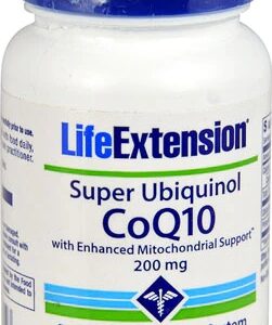 Life Extension Super Ubiquinol CoQ10 200mg - 30 Cápsulas Gelatinosas - Saúde Cardíaca e Energia
