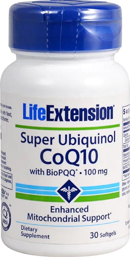 Life Extension Super Ubiquinol CoQ10 com BioPQQ 100mg - 30 Cápsulas Gelatinosas