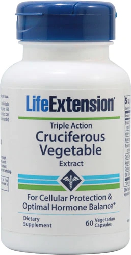 Life Extension Extrato Vegetal Crucífero Tripla Ação - 60 Cápsulas Vegetarianas