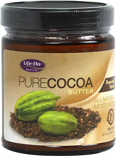 Manteiga de Cacau Pura Orgânica Life-Flo 258ml - Hidratação Profunda e Natural