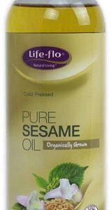 Óleo de Gergelim Orgânico Puro Life-Flo 473ml - Benefícios Naturais para Pele e Saúde