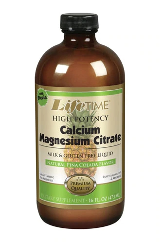 Cálcio Magnésio Citrato com Vitamina D3 Piña Colada 16 fl oz (473ml) - Suporte Ósseo e Imunológico