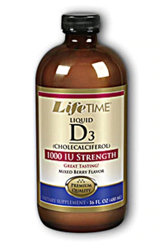 Vitamina D3 Líquida Lifetime Sabor Frutas Vermelhas 1000 UI - 473ml