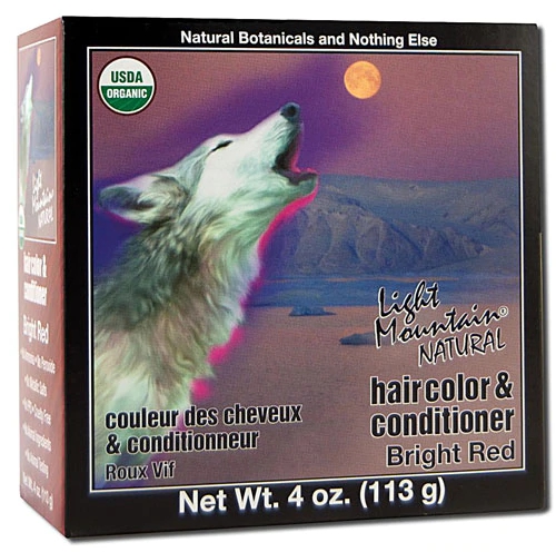 Light Mountain Natural Hair Color and Conditioner - Bright Red -- 4 fl oz