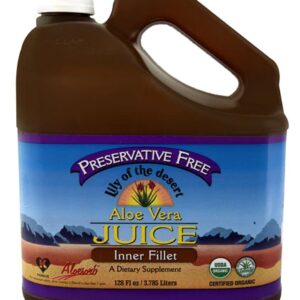 Suco Orgânico de Aloe Vera Lily of the Desert Filé Interno - 3628g (128 oz)