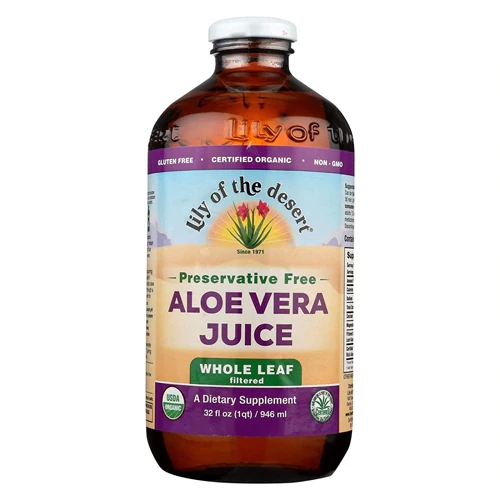 Suco Orgânico de Aloe Vera Folha Inteira Lily of the Desert - 946ml