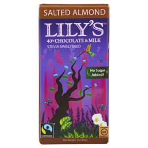 Comprar lily's chocolate & milk bar stevia sweetened salted almond -- 3 oz preço no brasil candy chocolate chocolate candy food & beverages suplementos em oferta suplemento importado loja 61 online promoção -