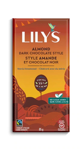 Lily's Dark Chocolate with Stevia Almond -- 3 oz